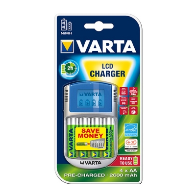 Varta Batteriladdare LCD-Charger AA/AAA i gruppen BATTERIER / VRIGA BATTERIER / AA / AAA / 9V - BATTERIER hos TH Pettersson AB (30-VAR 57070)